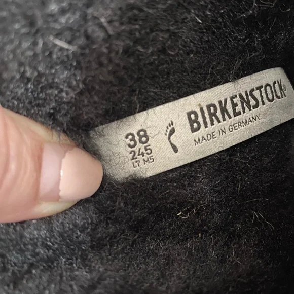 Birkenstock Boston Sherling Real Fur Black Clogs Women Size 7 - Picture 6 of 11